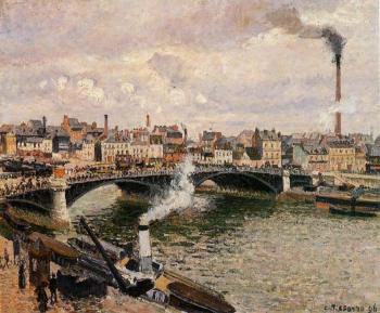 Camille Pissarro : Morning, Overcast Day, Rouen